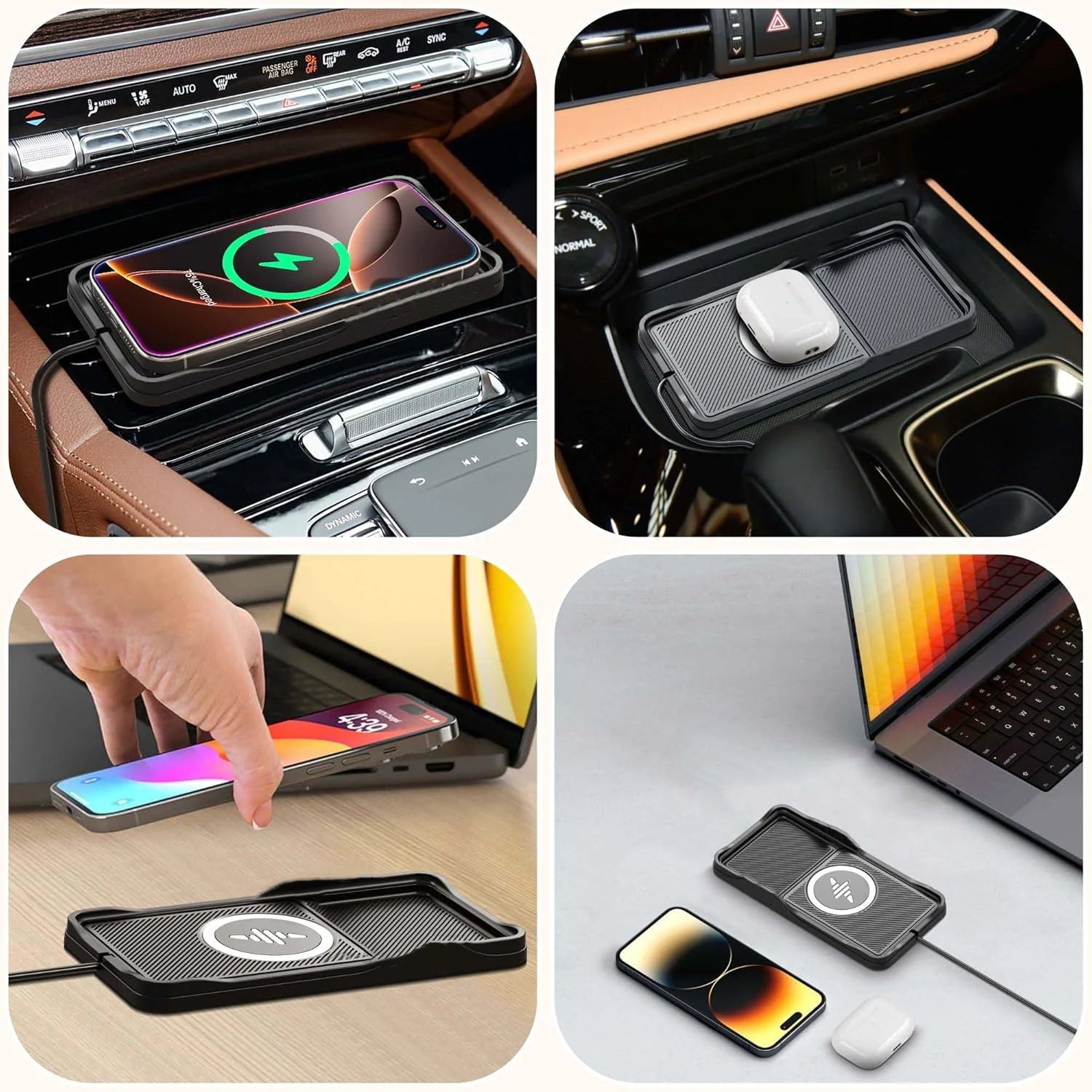 Wireless Car Charger,Charging pad Non Slip 15w Fast Charger for Car Wireless Phone Charger for iPhone17/ 16/15/14/13/12 Pro Max