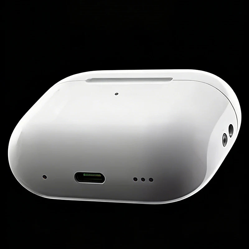 AT2-Wireless headphones with noise cancellation, in-ear type, equipped with a charging case, high-fidelity stereo sound.