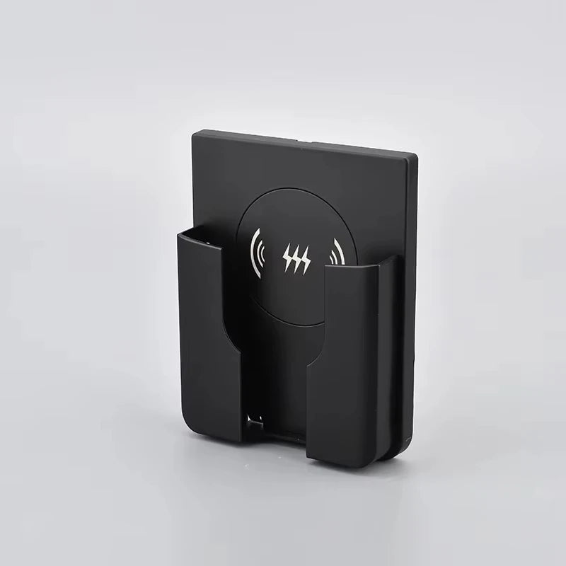 15W Wall Mount Wireless Charger, Qi Universal Fast Charging Panel for iPhone & Android, Flush AC 110–220V In-Wall Phone Charger